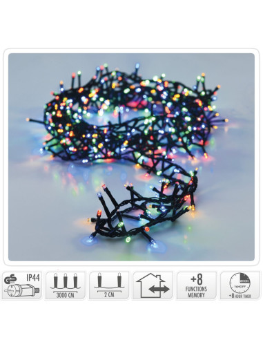 Microcluster - 1800 led - 36m - multicolor -...