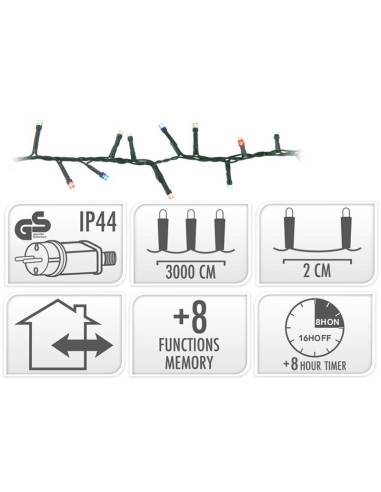 Microcluster - 1800 led - 36m - multicolor -...