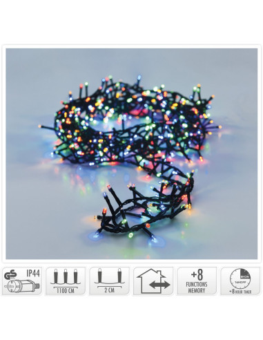 Microcluster - 560 led - 11m - multicolor -...