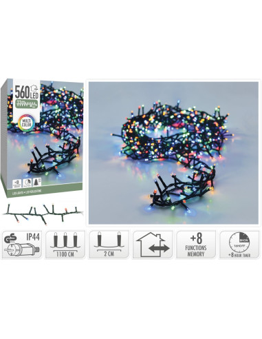 Microcluster - 560 led - 11m - multicolor -...