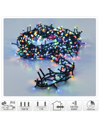 Microcluster - 1200 led - 24m - multicolor -...