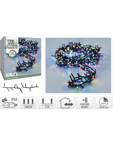 Microcluster - 1200 led - 24m - multicolor -...