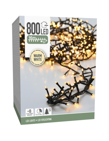 Microcluster - 800 led - 16m - warm wit - Timer...