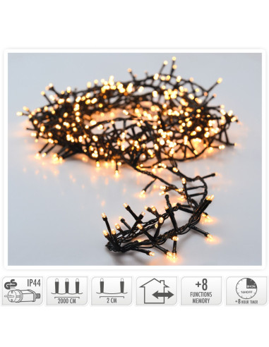 Microcluster - 1000 led - 20m - warm wit -...