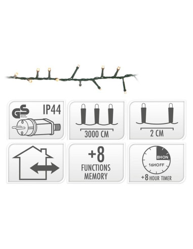 Microcluster - 1500 led - 30m - warm wit -...