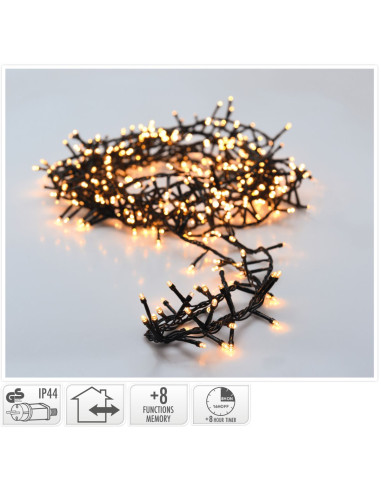 Microcluster - 400 led - 8m - extra warm wit -...