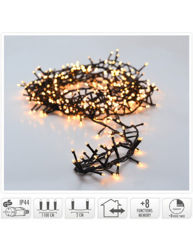 Microcluster - 560 led - 11m - extra warm wit -...