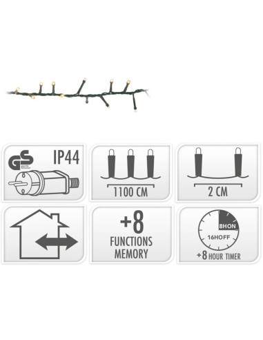 Microcluster - 560 led - 11m - extra warm wit -...