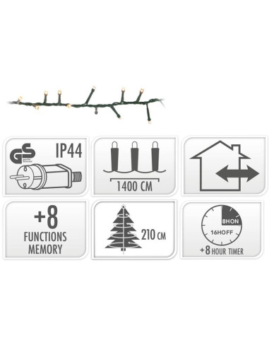 Microcluster - 700 led - 14m - extra warm wit -...