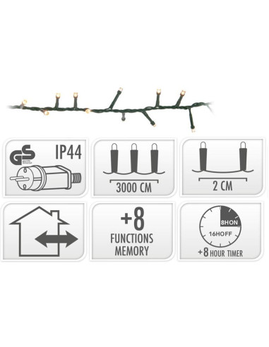Microcluster - 1500 led - 30m - extra warm wit...