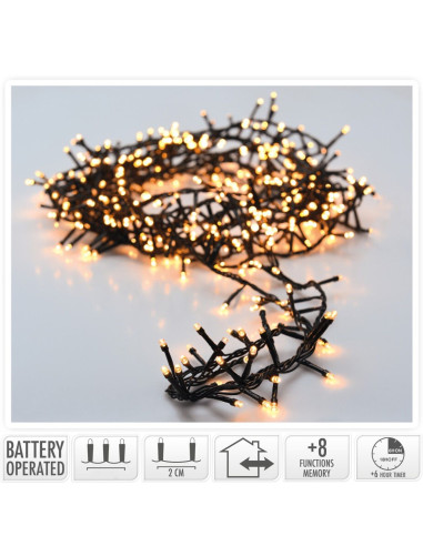 Micro Cluster 200 led - 4m - warm wit -...