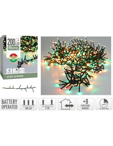 Micro Cluster 200 led - 4m - three tone...