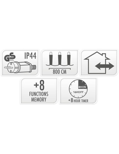 Microcluster - 400 led - 8m - three tone...