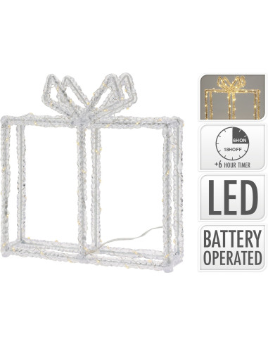 Kerstverlichting Kado - 80 led - 23 cm hoog -...