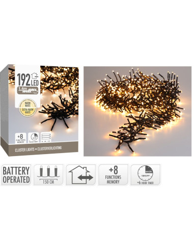 Clusterverlichting 192 led -  1.4m - two tone...