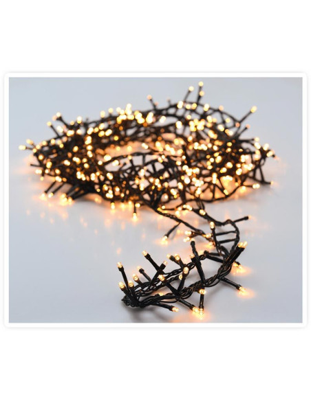 Microcluster - 560 led - 11m - warm wit - Timer - Lichtfuncties - Geheugen - Buiten