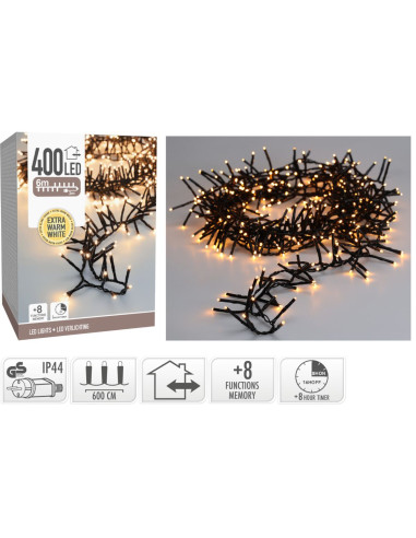 Maxi Cluster Kerstverlichting - 400 led - 6m -...