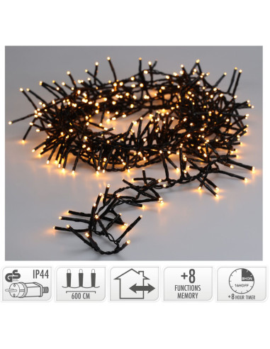 Maxi Cluster Kerstverlichting - 400 led - 6m -...