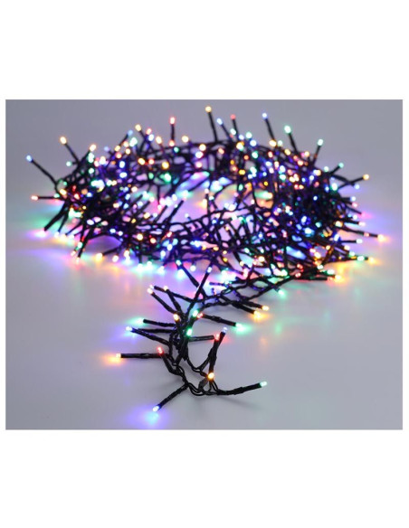 Maxi Cluster Kerstverlichting - 800 led - 12m - multicolor - Timer - Lichtfuncties - Geheugen - Buiten