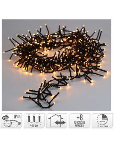 Maxi Cluster Kerstverlichting - 600 led - 9m -...