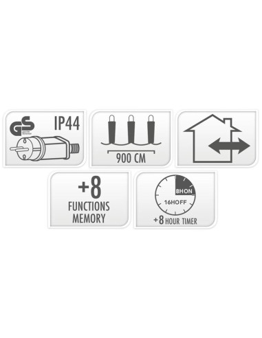 Maxi Cluster Kerstverlichting - 600 led - 9m -...