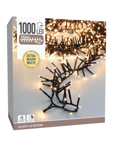 Maxi Cluster Kerstverlichting - 1000 led - 15m...