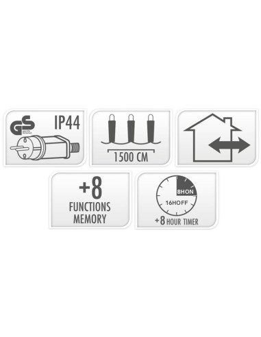 Maxi Cluster Kerstverlichting - 1000 led - 15m...