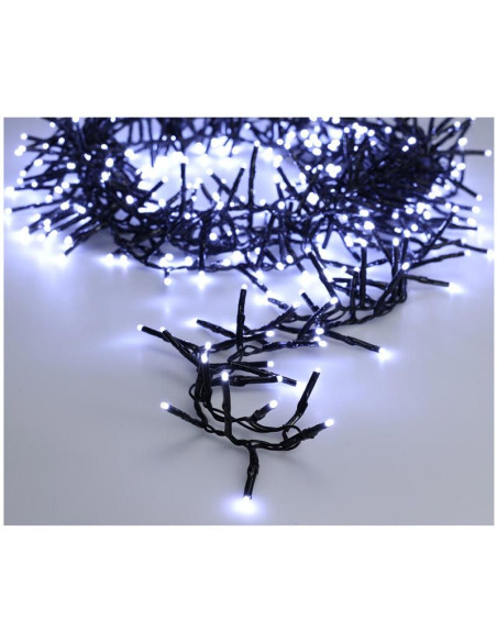 Maxi Cluster Kerstverlichting - 400 led - 6m - wit - Timer - Lichtfuncties - Geheugen - Buiten
