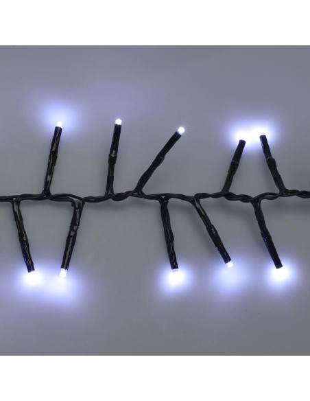 Maxi Cluster Kerstverlichting - 800 led - 12m - wit - Timer - Lichtfuncties - Geheugen - Buiten