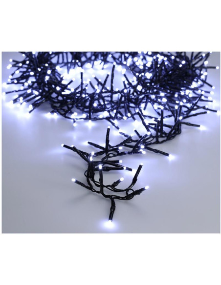 Maxi Cluster Kerstverlichting - 800 led - 12m - wit - Timer - Lichtfuncties - Geheugen - Buiten