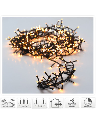 Microcluster - 800 led - 16m - extra warm wit -...