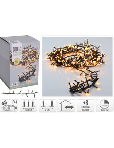 Microcluster - 800 led - 16m - extra warm wit - Timer -... 2