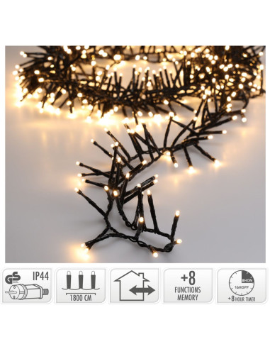 Maxi Cluster Kerstverlichting - 1200 led - 18m...