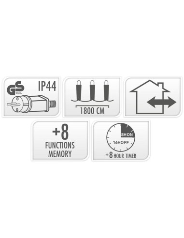 Maxi Cluster Kerstverlichting - 1200 led - 18m...