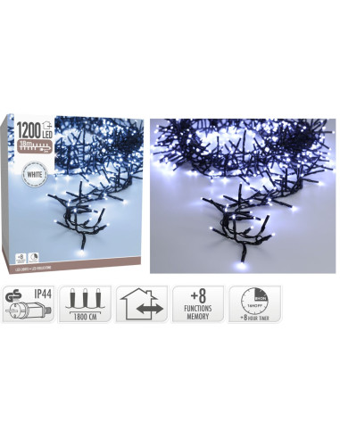 Maxi Cluster Kerstverlichting - 1200 led - 18m...