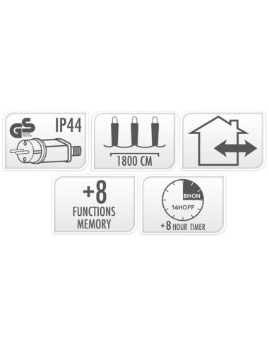 Maxi Cluster Kerstverlichting - 1200 led - 18m...