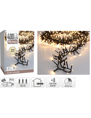 Maxi Cluster Kerstverlichting - 400 led - 6m -...