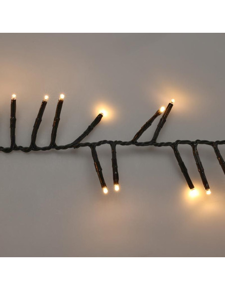 Maxi Cluster Kerstverlichting - 1000 led - 15m - warm wit - Timer - Lichtfuncties - Geheugen - Buiten