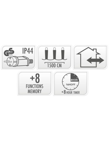 Maxi Cluster Kerstverlichting - 1000 led - 15m...