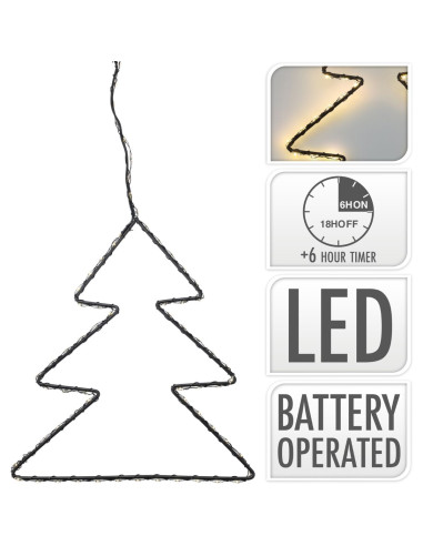 Kerstverlichting - Kerstboom 20 cm - met Timer...