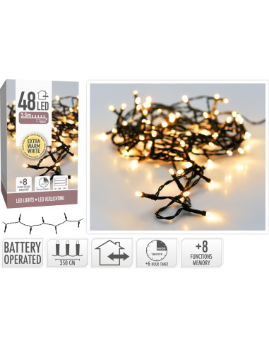 Kerstverlichting 48 led - 3.50m - extra warm...
