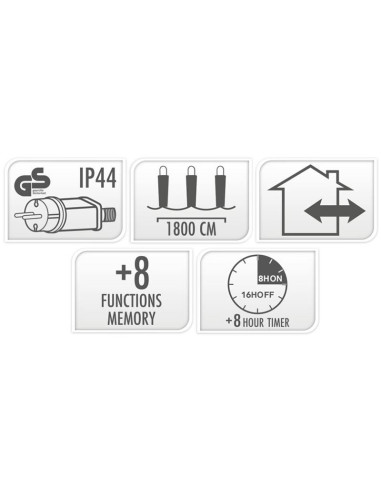 Maxi Cluster Kerstverlichting - 1200 led - 18m...