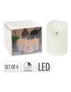 LED Kaarsen 5x7 cm - set  van 4 - met Timer