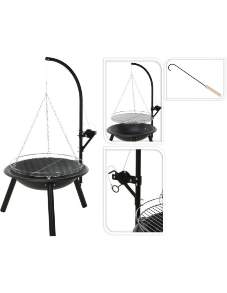 Barbecue Vuurschaal met Grillrooster - Ø55cm - hoogte 100cm