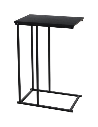 Bijzettafel - Banktafeltje - Zwart - metaal en...