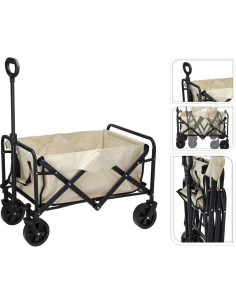 Bolderkar - Vouwbaar - 73x51x92cm - Beige