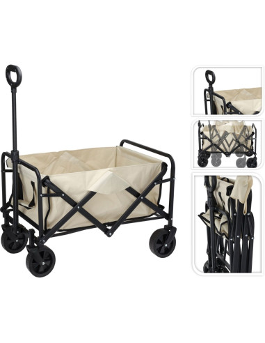 Bolderkar - Vouwbaar - 73x51x92cm - Beige