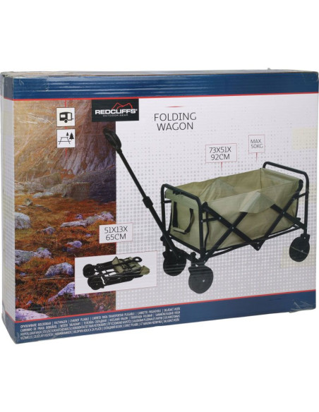 Bolderkar - Vouwbaar - 73x51x92cm - Beige