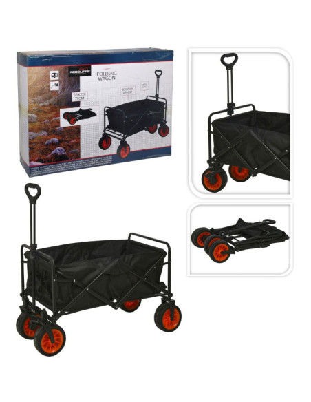 Bolderkar - Vouwbaar - 101x56x104 - Zwart