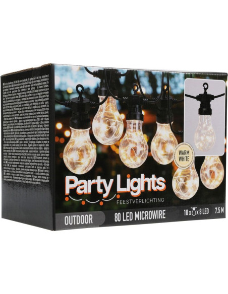 Feestverlichting voor de Tuin - 450cm - warm wit - 10x8 Micro Led